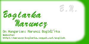 boglarka maruncz business card